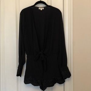 Long sleeved black romper